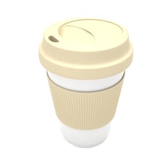 Coffee to go on white