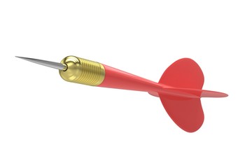 red dart isolated on white