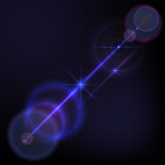 Lens flares star lights, glow