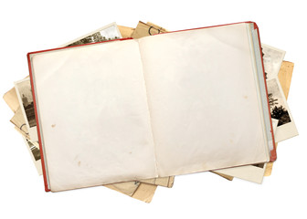 Old book and photos