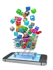 icon app fall in smart phone