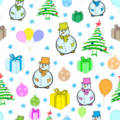 Seamless New Year's Christmas texture