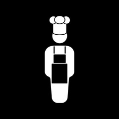 The cook icon. Chef and baker, restaurant, cafe symbol. Flat