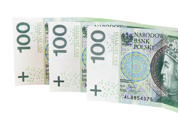 Polish banknotes of 100 PLN