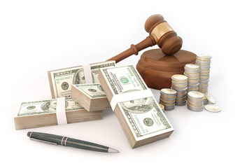 Concept 3d rendering Auction of Investment with a lot of money 1