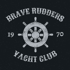 Rudder retro design icon