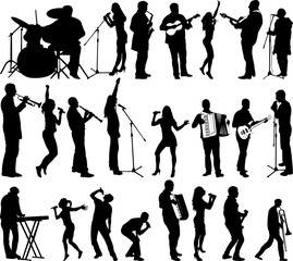 singers and musicians collection - vector