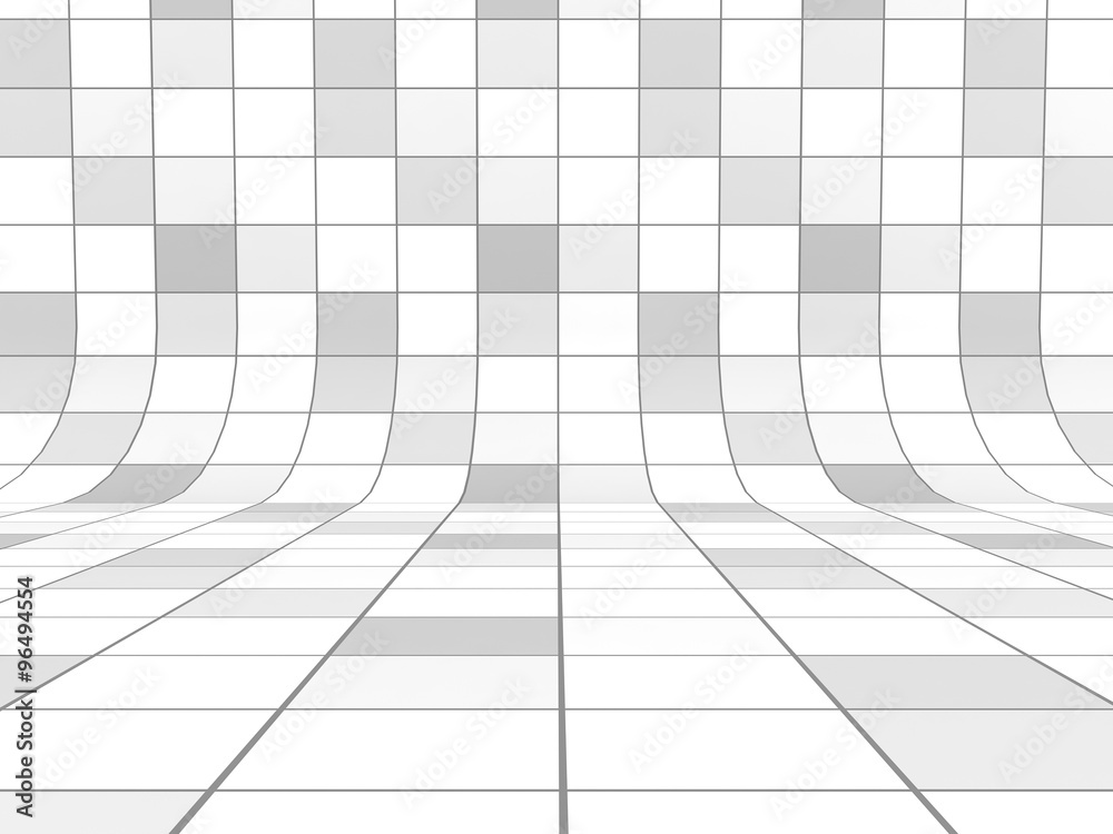 Wall mural perspective grid line background