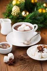 Hot chocolate with marshmallows