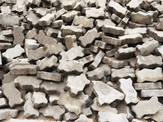 Dirty old pile of bricks