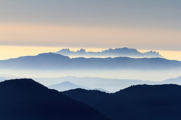 Fototapeta na wymiar Mountains from Montserrat