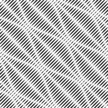 Vector seamless template. Modern geometric background. Embossed wavy lines arranged diagonally.