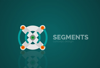 Fototapeta premium Vector outline minimal abstract geometric logo