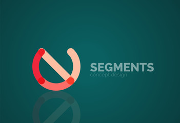 Vector outline minimal abstract geometric logo