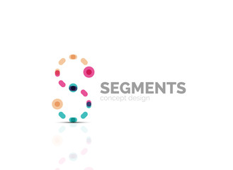 Vector outline minimal abstract geometric logo