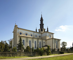 Fototapeta na wymiar Church of Immaculate Heart of Mary in Dubiecko‎. Poland 