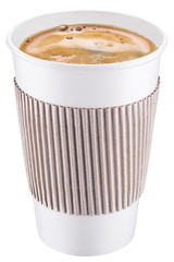 White plastic cup. File contains clipping paths.