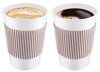 White plastic cup. File contains 2 clipping paths.