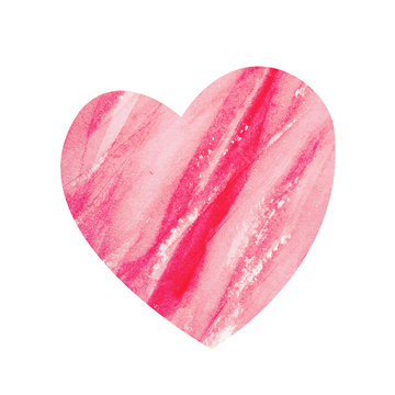 Valentine's Day card. Watercolor design element.