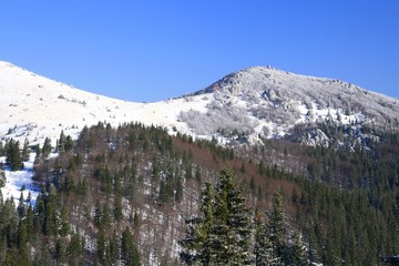 Mountain landscape in winter