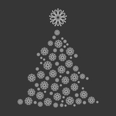 tree from snowflakes