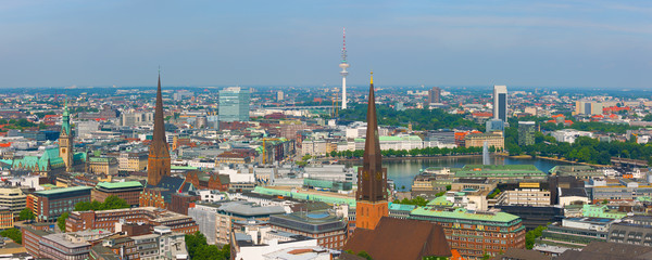 Panorama of Hamburg