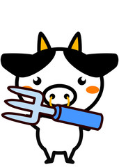 フォークを持った動物シリーズ