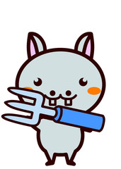 フォークを持った動物シリーズ