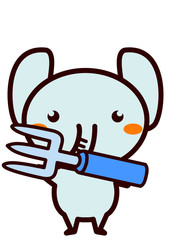 フォークを持った動物シリーズ