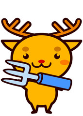 フォークを持った動物シリーズ