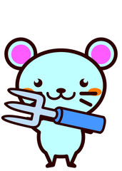 フォークを持った動物シリーズ
