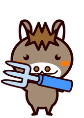 フォークを持った動物シリーズ