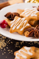 Christmas cookies with festive decoration