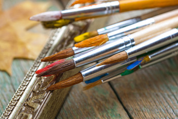 Obraz premium Paints and brushes 