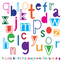  Bright cute alphabet