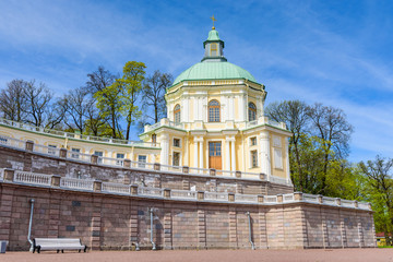 Fototapeta na wymiar Grand (Menshikov) palace in the suburbs of St. Petersburg - Oranienbaum (Lomonosov), Russia.