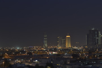 Fototapeta na wymiar Night landscape in Bur Dubai