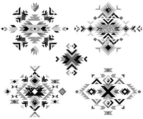black and white tribal design elements