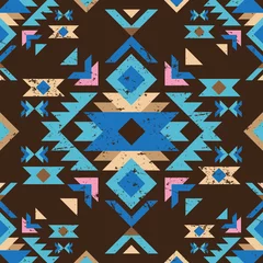 Behang Bruin kleurrijk stammen naadloos patroon