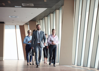 business people group walking