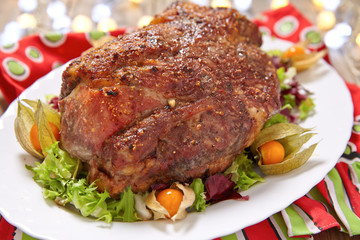 Roasted pork neck