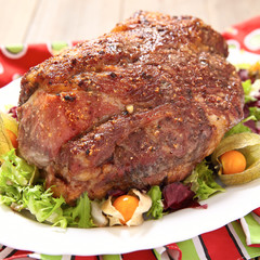 Roasted pork neck
