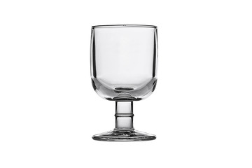 Empty wine glass isolated on a white.