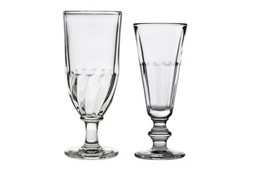 Empty wine glass isolated on a white.