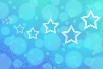 Fototapeta premium White stars on blurred blue background
