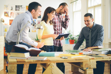 Start up business. Group of young architect at office