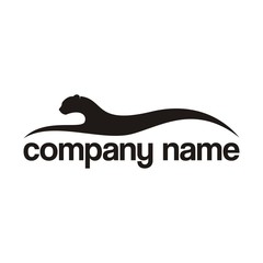 Black Simple Logo Design of Cheetah