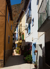 Narrow street of old spanish village