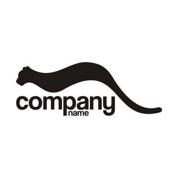 Black Simple Logo Design of Cheetah