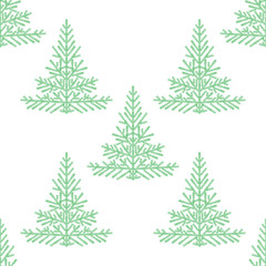 Obraz premium christmas tree seamless pattern